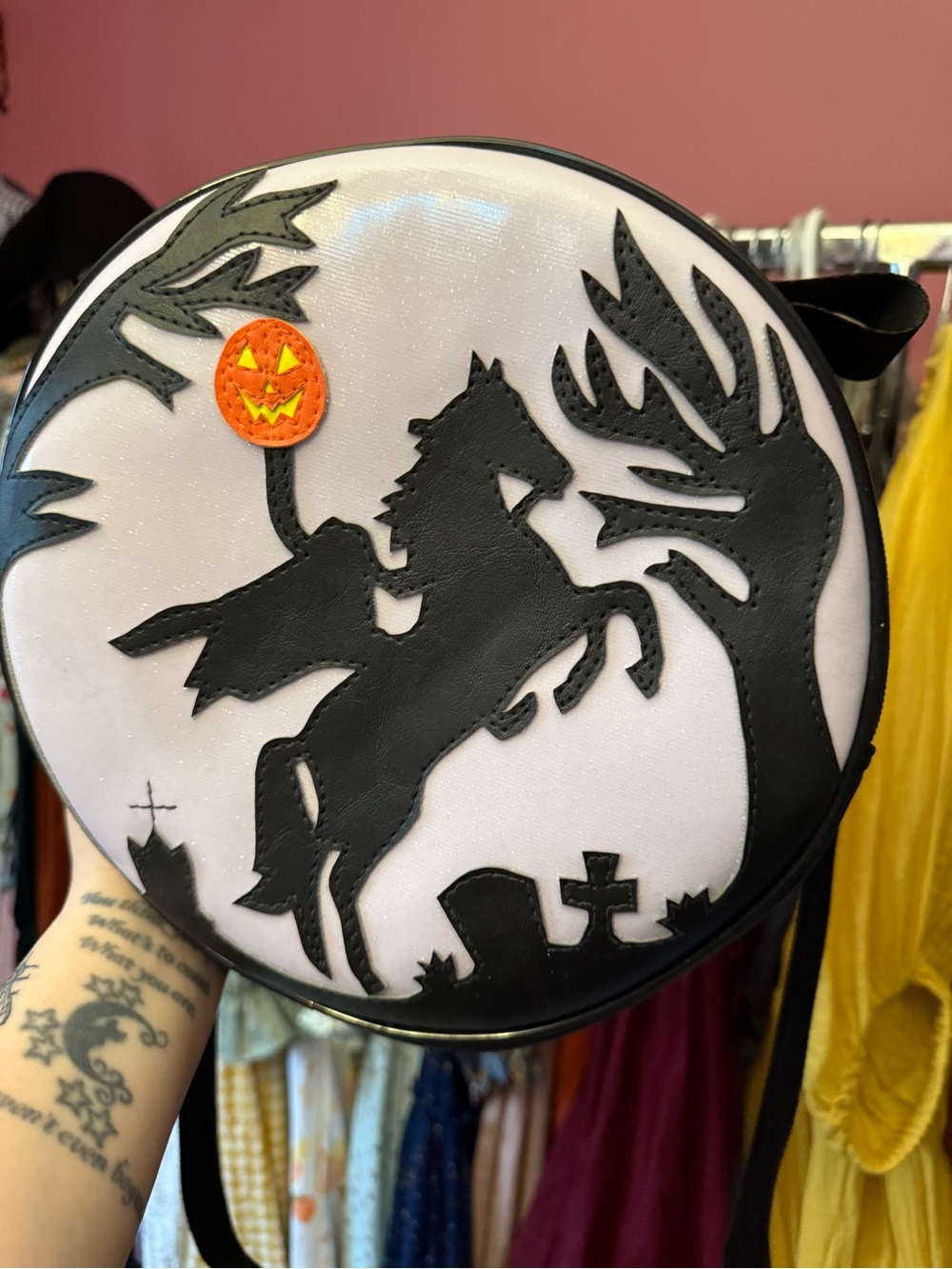 Nara Prado Sleepy Hollow Headless Horseman Crossbody Bag Halloween Spooky